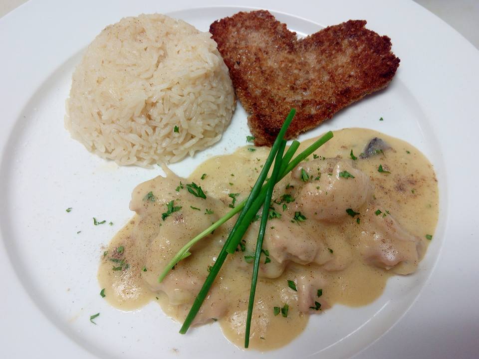 DIY Chicken Fricassee with Rice Pilaff and Veloute Sauce